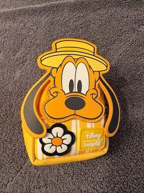 Disney Pluto Yellow and Black Mini Backpack Coin Purse